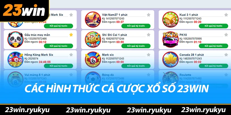 Xổ Số 23win Các hình thức cá cược xổ số 23win