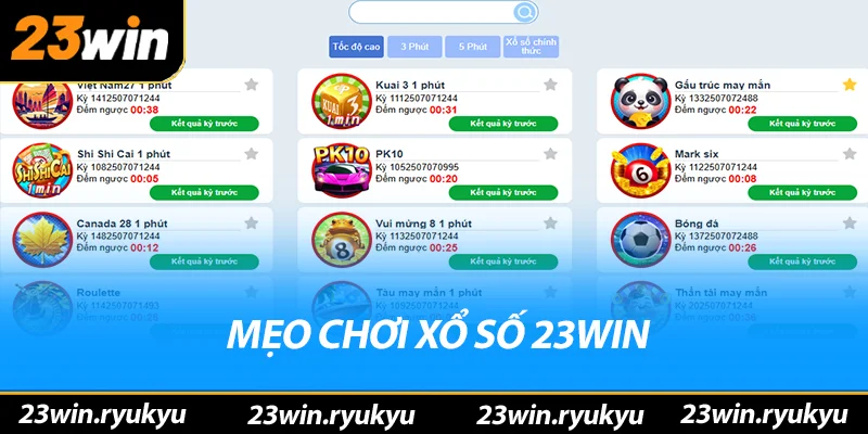 Xổ Số 23win Mẹo chơi xổ số 23win